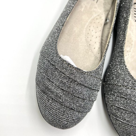 Cliffs By White Mountain Womens Clara Pewter Silver Grey Ballet Flats Shoes 8M - Picture 4 of 14